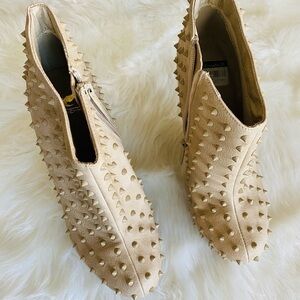 Sheikh all over studded wedge platform booties, Sz. 7